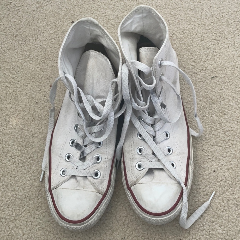 White Converse High Tops